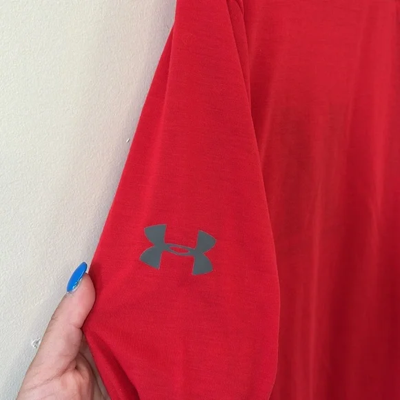 Men's Under Armour Red Maryland Terrapins 1/4 Zip Performance Top Size Medium - Picture 8 of 10